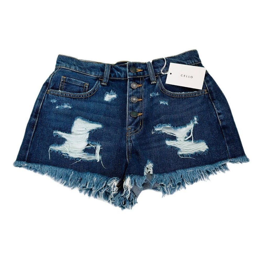 Cello Jean Shorts Womens Size Small Waist 28" Inseam 2" Distressed NWT